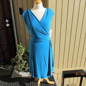 #784  NEW WOMAN'S BLUE DRESS BY RALPH LAUREN  (SIZE 16)